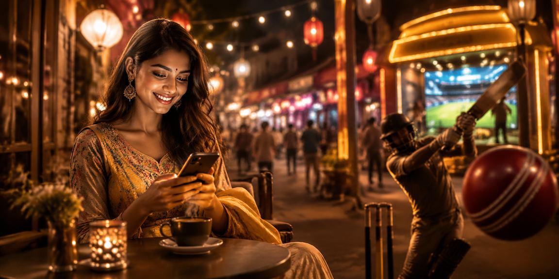 Night market cricket betting in India with mobile phone