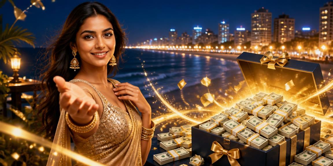 Casino atmosphere in Mumbai Bandra with blue and gold decorations